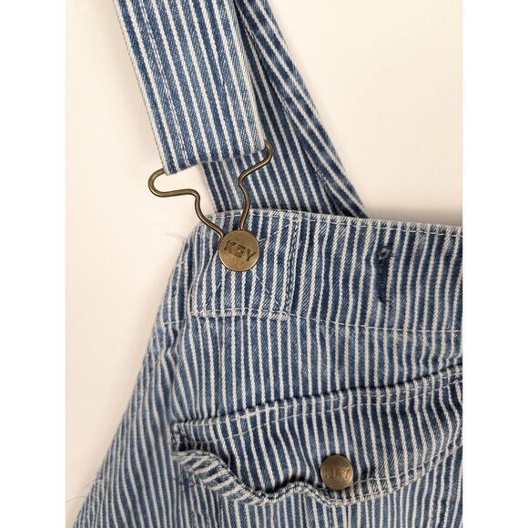 Key Imperial Men 48x30 Carpenter Bib Overall Blue Hickory Stripe Railroad Work - Picture 5 of 10